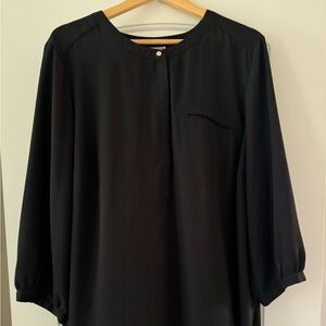JM Collection Black Blouse 3/4 length blouse
